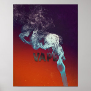 Trippy Vape Cloud Grunge Premium Poster