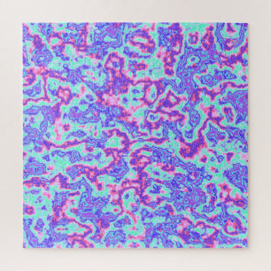 Trippy-Vibranful Abstrakter, maximalistischer Marm Puzzle