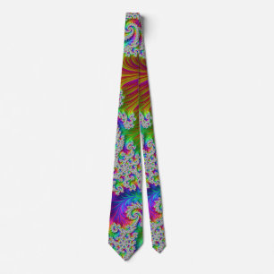 Trippy Vibrant Fett Trippy Regenbogen Spirale Frak Krawatte