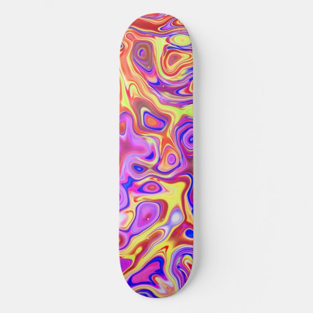 Trippy Vibrant Skateboard (Vorderseite)