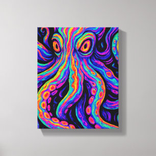 Trippy Vibranus Octopus Leinwanddruck