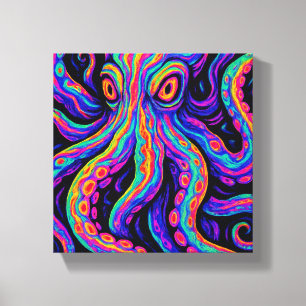 Trippy Vibranus Octopus Leinwanddruck