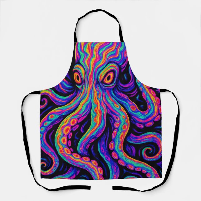 Trippy Vibranus Octopus Schürze (Vorderseite)
