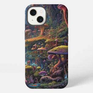 Trippy-Wald mit seltsamem Wesen iPhone 13 Hülle