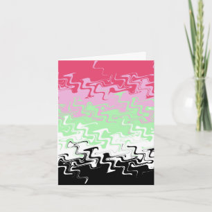 Trippy Wavy Abstract Recipromantische Pride-Flagge Dankeskarte