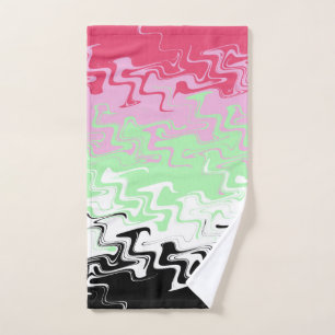 Trippy Wavy Abstract Recipromantische Pride-Flagge Handtuch