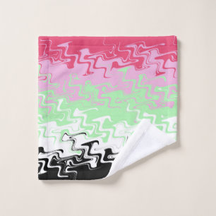 Trippy Wavy Abstract Recipromantische Pride-Flagge Waschlappen