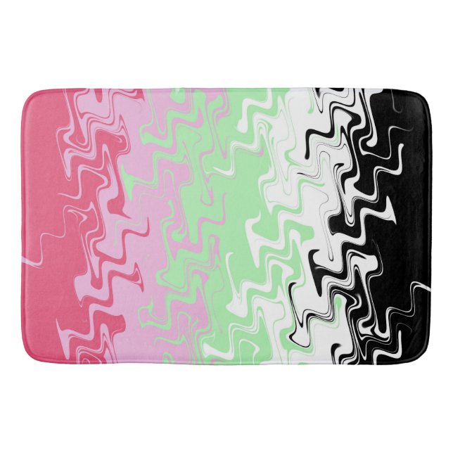Trippy-Wavy-Abstrakt-Recipromantic-Stolperflagge Badematte (Vorderseite)