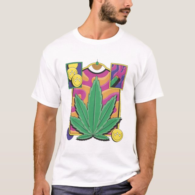 Trippy Weed T - Shirt (Vorderseite)
