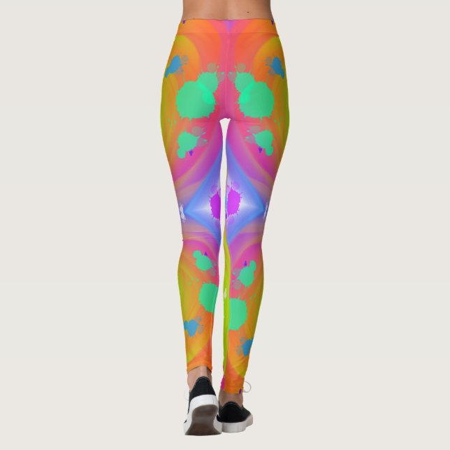 Trippy widergespiegelte Leggings (Rückseite)