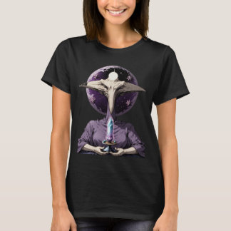 Trippy Witchy Kristall Magic Mushrooms Alter Sword T-Shirt