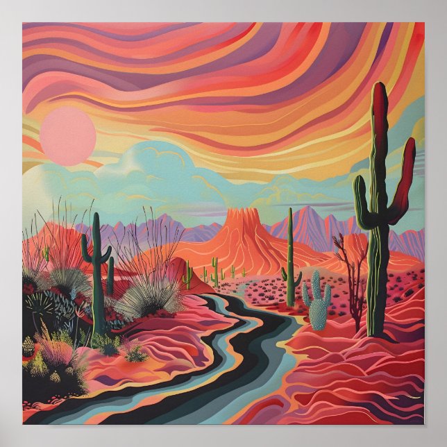 Trippy-Wüstentag Poster (Vorne)
