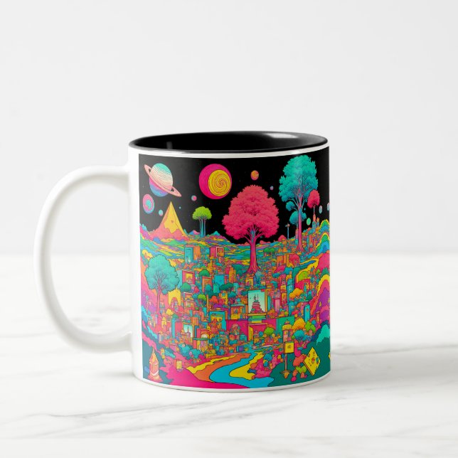 Trippy Zweifarbige Tasse (Links)