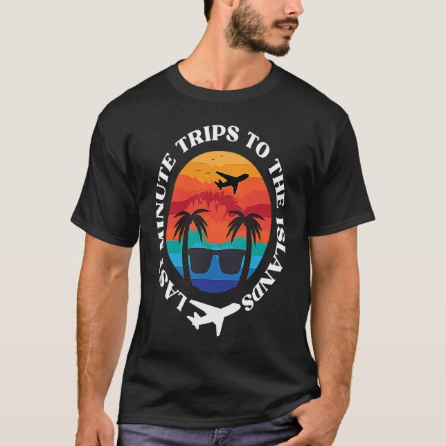 Trips to the Islands Palm Tree Sunglasses Caribbea T-Shirt (Vorderseite)
