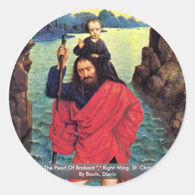 Triptych die Perle von Brabant Runder Aufkleber (Vorderseite)