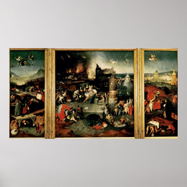 Triptych: Die Versuchung des Hl. Anthony Poster (Vorne)