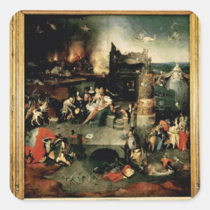 Triptych: Die Versuchung des Hl. Anthony Quadratischer Aufkleber