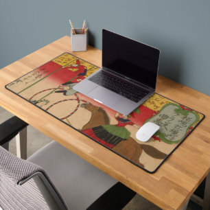 Triptych Print zeigt Circus bei Yasukuni Jinja Schreibtischunterlage