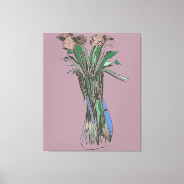 Triptych Wall Art ImperfectBlumen noch immer Blühe Leinwanddruck (Vorderseite)