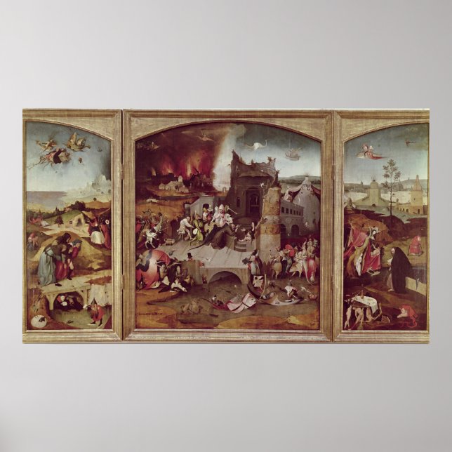 Triptychon der Temptation von St. Anthony Poster (Vorne)