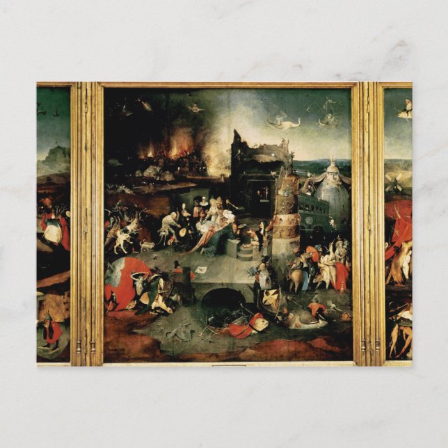 Triptychon: Die Versuchung von St Anthony Postkarte (Vorderseite)