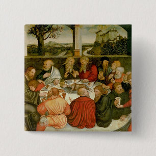 Triptychon, links Platte, Philipp Melanchthon Button