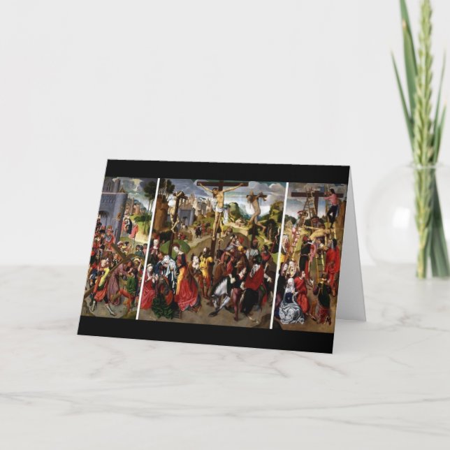 Triptychon Ostern Feiertagskarte (Vorderseite)