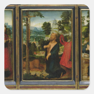 Triptychon Quadratischer Aufkleber