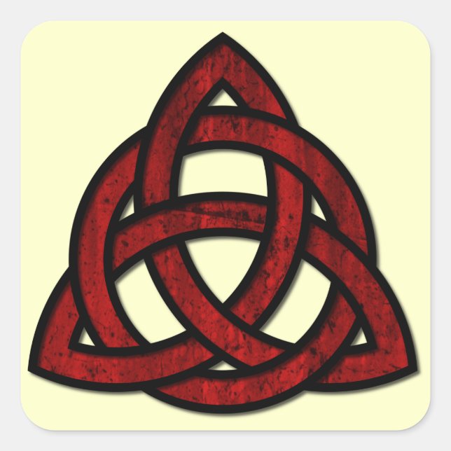 Triquet Celtic Knot - Wählen Sie Ihre Hintergrundf Quadratischer Aufkleber (Vorderseite)