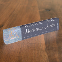 Triquetra Abstrakt | Blue Gold Celtic Trinity Knot