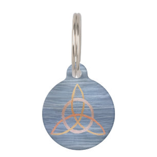 Triquetra Abstrakt   Blue Gold Celtic Trinity Knot Tiermarke