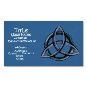 Triquetra (blau) magnetische visitenkarte