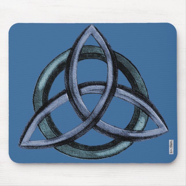 Triquetra (blau) mousepad (Vorne)