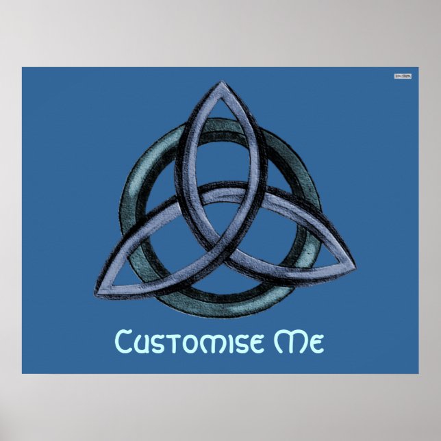 Triquetra (blau) poster (Vorne)