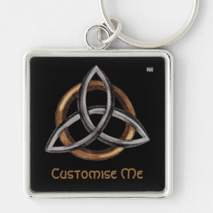 Triquetra (Brown/Silber) Schlüsselanhänger