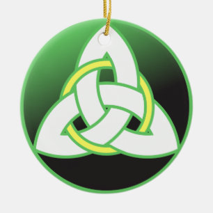 Triquetra-Keltisches Dreifach-Knotenmuster Keramik Ornament