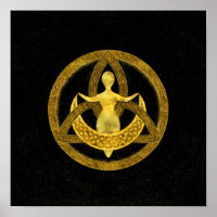 Triquetra Moon Goddess Ornament