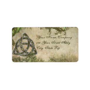 Triquetra natürlich adressaufkleber