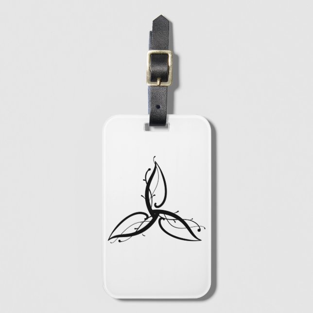 Triquetra Odin Norse Wicca Symbol Gepäckanhänger (Vorderseite Vertikal)
