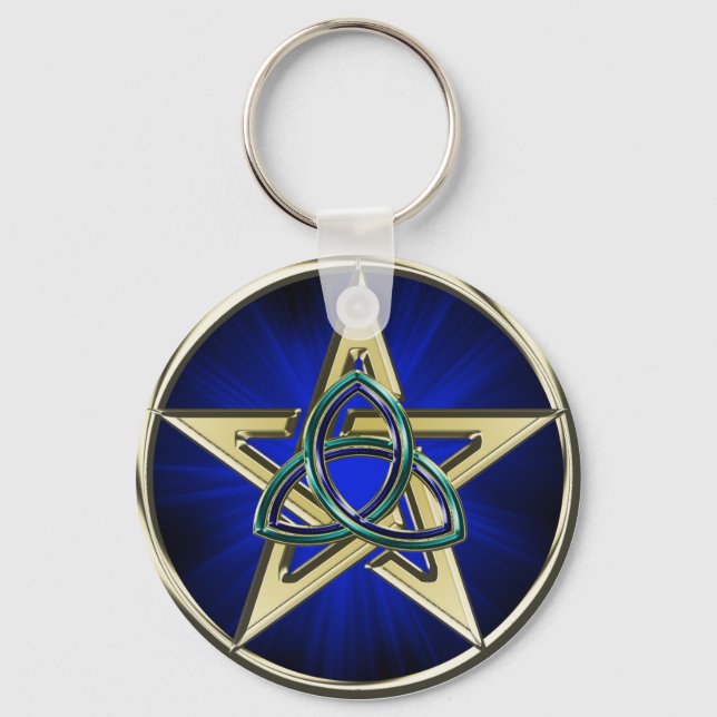 Triquetra Pentagram Schlüsselanhänger (Vorderseite)