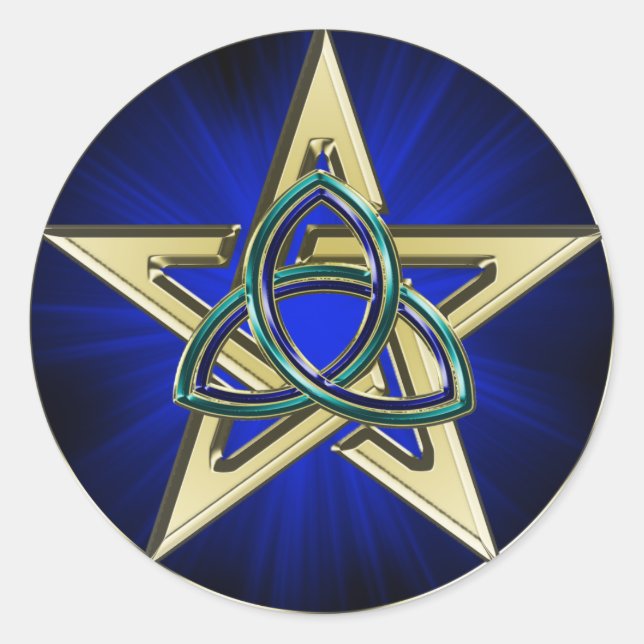 Triquetra Pentagramm Sticker (Vorderseite)