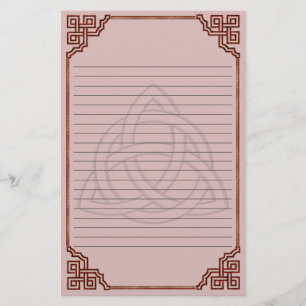 Triquetra Red Silk Lined Briefpapier