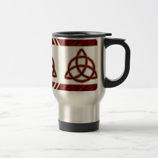 Triquetra Red Silk Reisebecher (Rechts)