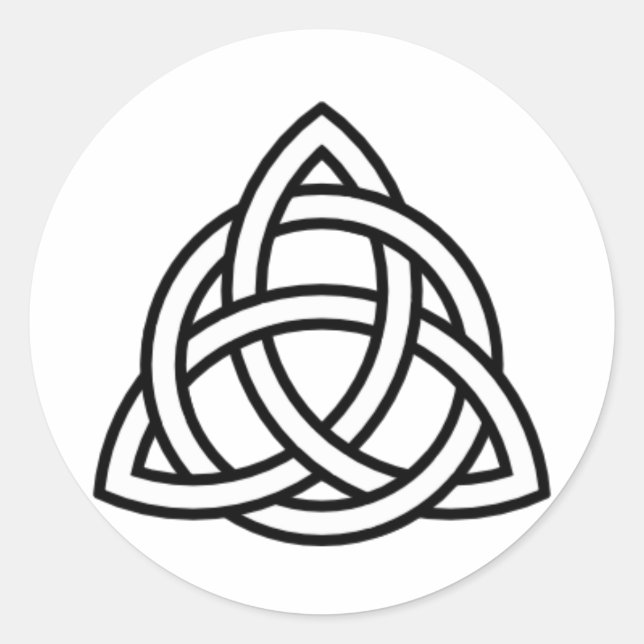 Triquetra Runder Aufkleber (Vorderseite)