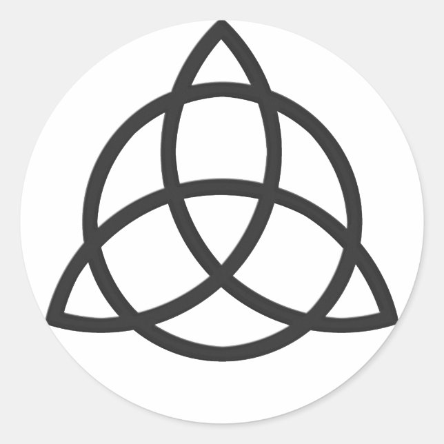 Triquetra Runder Aufkleber (Vorderseite)