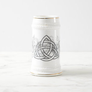 Triquetra silberne Schrägfläche Bierglas