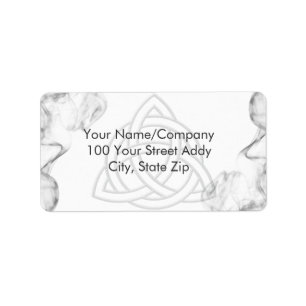 Triquetra Silver Bevel Adressaufkleber