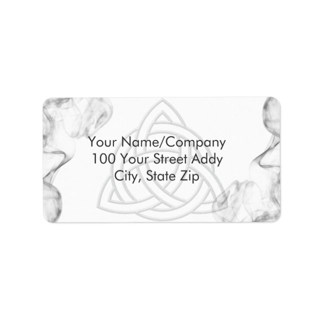 Triquetra Silver Bevel Adressaufkleber (Vorne)