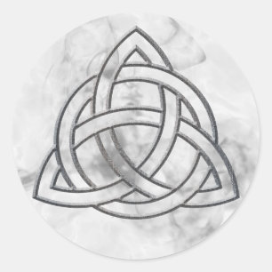 Triquetra Silver Bevel Runder Aufkleber