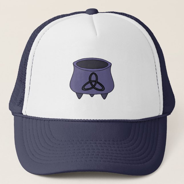 Triquetra Trinity Cauldron Truckerkappe (Vorderseite)